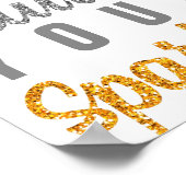 Lass niemals jemandem, der deinen Sparkle-Quote-Gl Poster (Ecke)