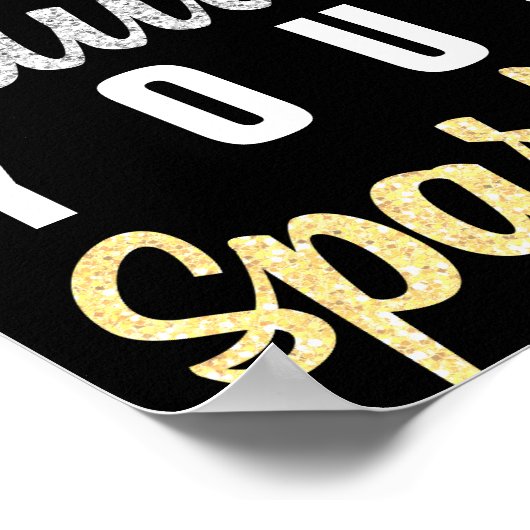 Lass niemals jemandem, der deinen Sparkle-Quote-Gl Poster (Ecke)