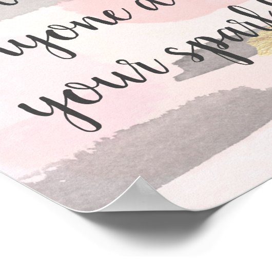 LASS NIEMALS JEMANDEN, DER DEIN SPARKLE-Offertieru Poster (Ecke)