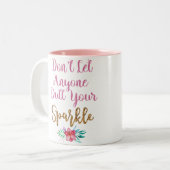 Lass niemandem, dass du deinen Spargel Inspirieren Zweifarbige Tasse (Vorderseite Links)