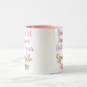 Lass niemandem, dass du deinen Spargel Inspirieren Zweifarbige Tasse (Mittel)