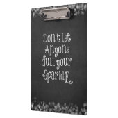 Lass niemandem, dein Sparkassangebot zu verwässern Klemmbrett (Links)