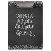 Lass niemandem, dein Sparkassangebot zu verwässern Klemmbrett (Vorderseite)