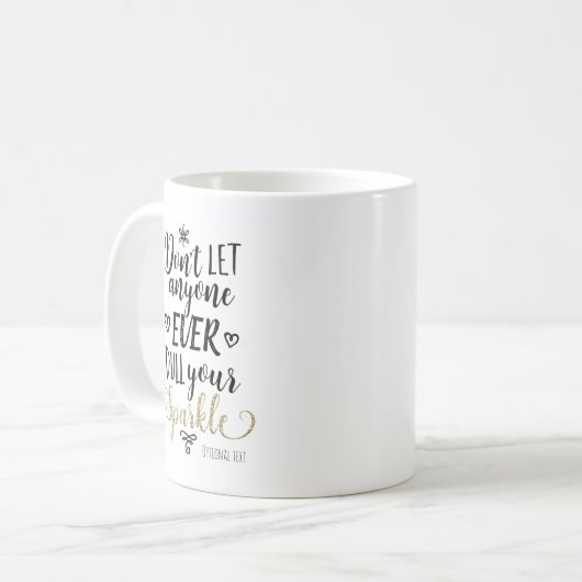 Lass niemanden, der DEIN SPARKEL-BAUGEFÜHL EINMAL  Kaffeetasse (Vorderseite Links)