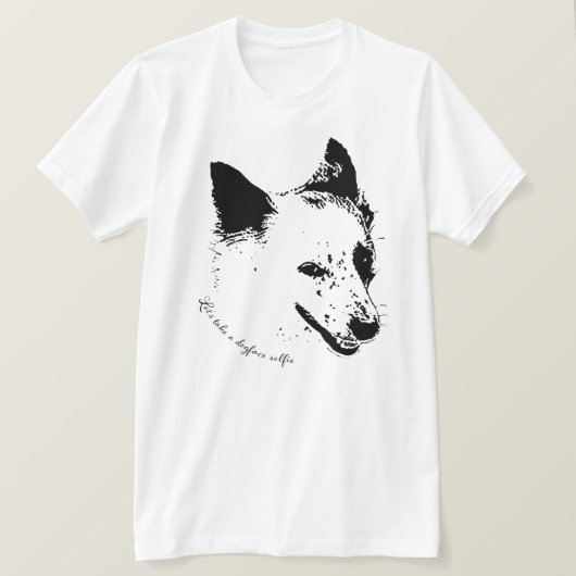 Lass nimmt einen Dogface Selfie T-Shirt (Design vorne)