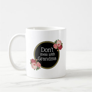 Lass Oma in Ruhe - Cute Lustiger Vintage-Blumensti Kaffeetasse