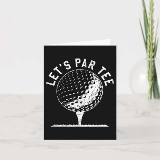 Lass Par Tee Shirt Funny Golf Player Geschenk Karte (Vorderseite)