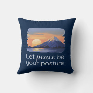 Lass Peace sei deine Haltung Sunset Mountain Zuhau Kissen
