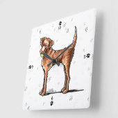 Lass Play Chessie Quadratische Wanduhr (Winkel)