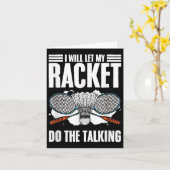 Lass Racket das Talking Shuttle Hobby Badminton. Karte (Gelbe Blume)