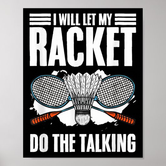 Lass Racket das Talking Shuttle Hobby Badminton. Poster (Vorne)