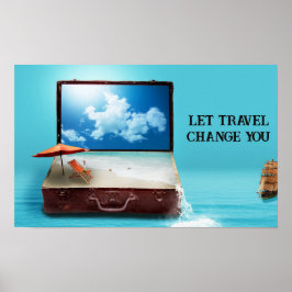 LASS REISEVERÄNDERUNGEN SIE REISEN FANTASY DESIGN  POSTER