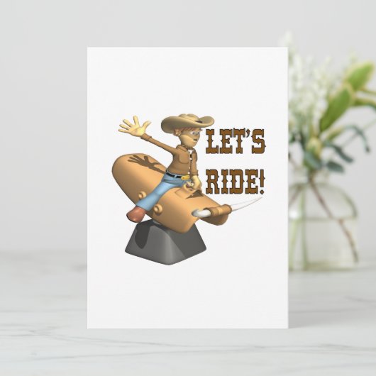 Lass Ride 6 Einladung (Stehend Vorderseite)