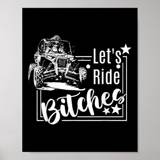 Lass Ride Es Utv Sxs Four Wheeler Utv Offroad Mudd Poster (Vorne)