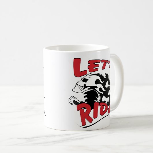 Lass Ride Skull Kaffeetasse (VorderseiteRechts)