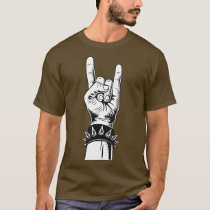 Lass Rock Devil Salute French Fries Fork Metalhand T-Shirt