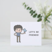 Lass’s Be Friends! Postkarte (Stehend Vorderseite)