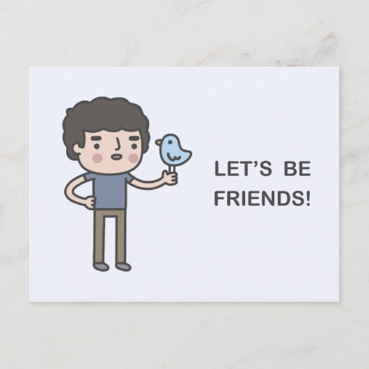 Lass’s Be Friends! Postkarte (Vorderseite)