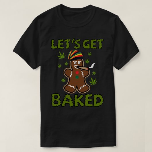 Lass_s Gebackenes Keks Weed Xmas Weihnachten G T-Shirt (Design vorne)