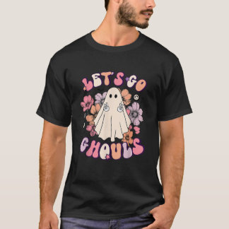 Lass s Go Ghouls Retro Halloween Bachelorette Brid T-Shirt