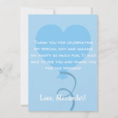 Lass`s pawdog-Illustration blau Geburtstag Dankeskarte (Rückseite)