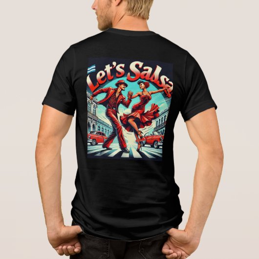 Lass’s Salsa Dance Tri-Blend T - Shirt (Back Desig (Rückseite)