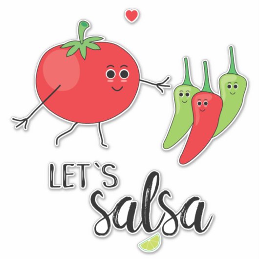 Lass Salsa Ballroom Tango Dancing Couple Aufkleber (Vorderseite)