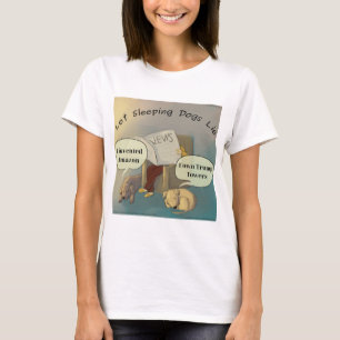 Lass Schlafende Hunde Liegen Damen Comic Tshirt