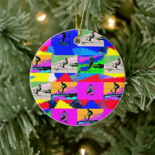 Lass Scoot - Stunt Scooter Rider Keramik Ornament (Baum)