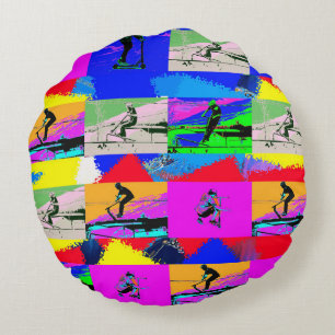 Lass Scoot - Stunt Scooter Rider Rundes Kissen