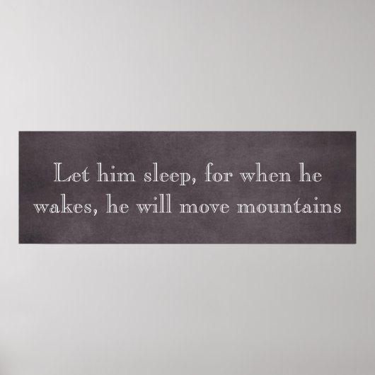 Lass seines Babyangebots für schlafende Berge Poster (Vorne)