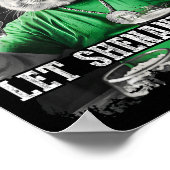 Lass Shenanigans Begin Funny Fat Cat St Patricks D Poster (Ecke)