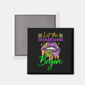 Lass Shenanigans Begin Mardi Gras Y Lips Frauen Magnet (Vorderseite/Rückseite)