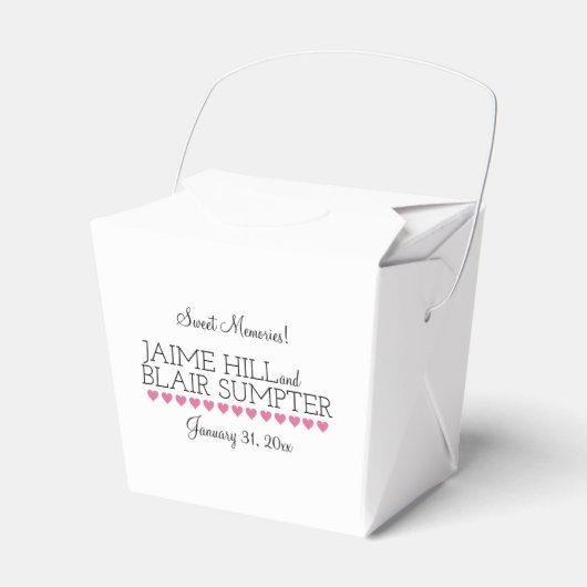 Lass sie essen Cake Empfang Cake Gefallen Box Pink Geschenkschachtel (Vorderseite)