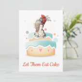 Lass sie essen Cake Französisch Vintag Geburtstag Einladung (Stehend Vorderseite)