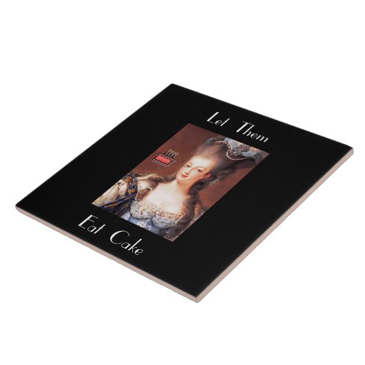 Lass sie essen Cake Marie Antoinette Tile Fliese (Seite)