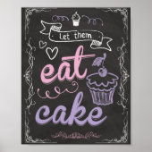 Lass sie essen Cake Poster für Kuchentabelle (Vorne)