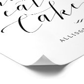 Lass sie essen Cake Script Empfang Party-Zeichen Poster (Ecke)