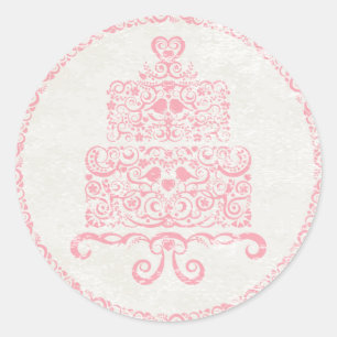 Lass sie essen Cake Sticker - Pink