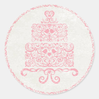 Lass sie essen Cake Sticker - Pink