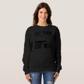 Lass sie essen Fleischbarsch Sweatshirt (Vorne ganz)