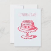 Lass sie essen Geburtstagsparty Cake Einladung (Vorderseite)