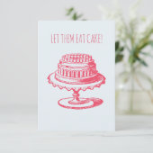 Lass sie essen Geburtstagsparty Cake Einladung (Stehend Vorderseite)