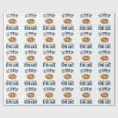 Lass sie essen King Cake Funny Mardi Gras Geschenkpapier (Flach)