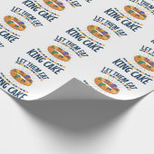 Lass sie essen King Cake Funny Mardi Gras Geschenkpapier (Ecke)