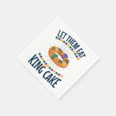 Lass sie essen King Cake Funny Mardi Gras Serviette (Ecke)