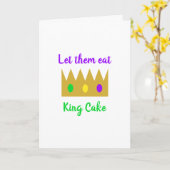 Lass sie essen King Cake Mardi Gras Crown Karte (Gelbe Blume)