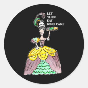 Lass sie essen King Cake Mardi Gras Food Lover Par Runder Aufkleber