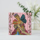 Lass sie essen Kuchen ändern FARBE - Einladungen (Stehend Vorderseite)