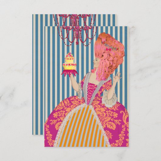 Lass sie essen Kuchen - Einladungen / UAWG (Vorne/Hinten)